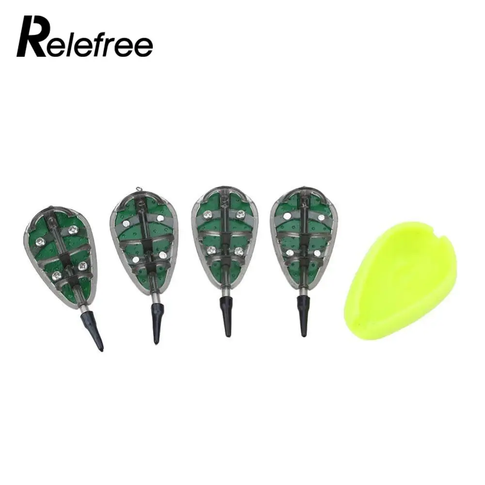 Relefree Fish Bait Feeder 30g 40g 50g 60g Mould Inline Method Feeder Carp Fishing Casting Lead Sinker Lures Bait Holder Thrower 30g 40g 50g fishing feeder carp lead sinker lures bait holder with mould accessory inline outdoor fishing method bait thrower