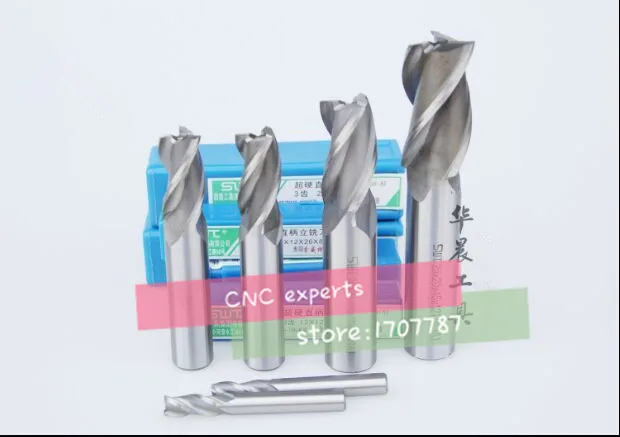 Free Shipping 2pcs/set 3F-10.5~14.0 HSS & Aluminium End Mill Cutter CNC Bit Milling Machinery tools Cutting tools.Lathe Tool |