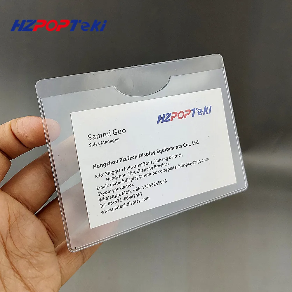 

Plastic PVC Soft Cover Item Material Label Tag Tab Sign Name Card Holders with Adhesive Glue on Back in Warehouse Storage 200pcs