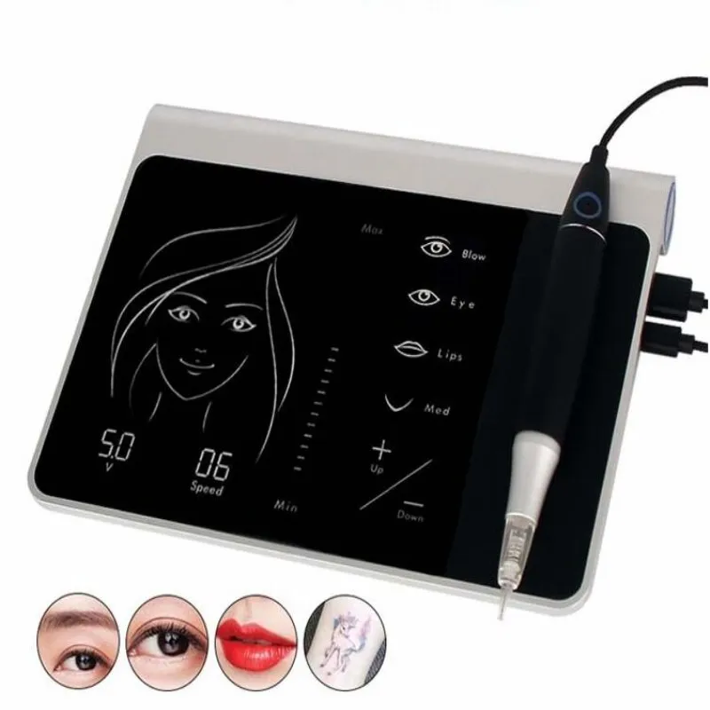

LCD Screen Permanent Makeup Machine Pen Kits With Swiss Motor Permanent Makeup Tattoo Power Supply For Tattoo Eyebrow Lip