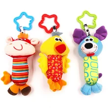 Cute Baby Kids Crib Rattle Toys Tinkle Hand Bell Grasping Stuffed Plush Stroller Hanging Toy Kawaii Baby Infant Toy Gifts