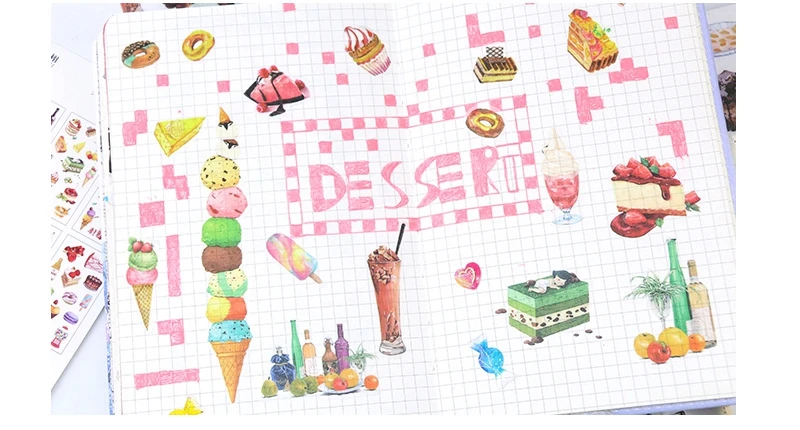 Girl Cartoon Stickers Anime Cute Kawaii Sticker Mobile Phone Book Gift DIY Ablum Diary Scrapbooking decoration label Stickers