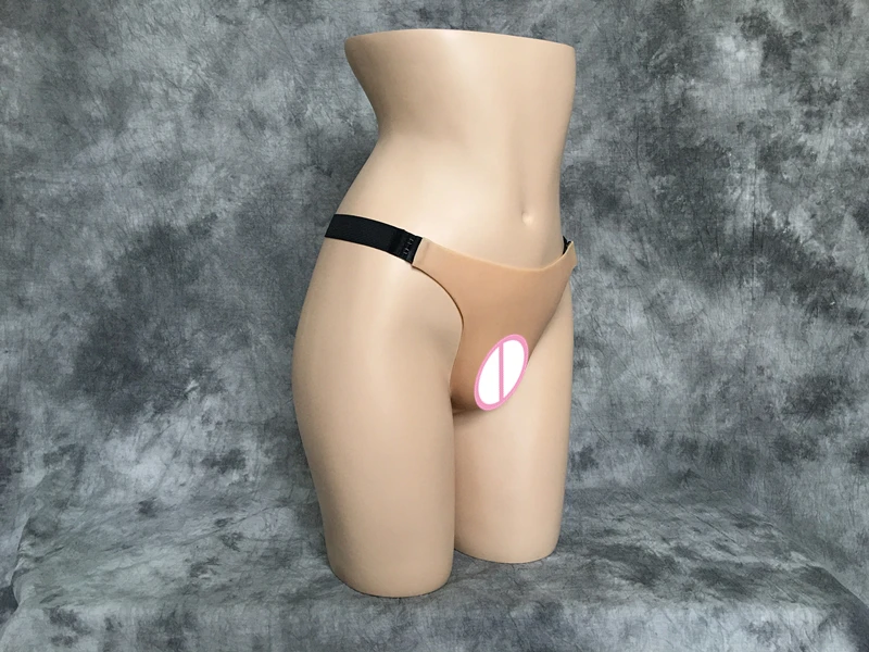 Силиконовые Поддельные искусственная вагина влагалище Бун Vulva T String TD кроссдресс