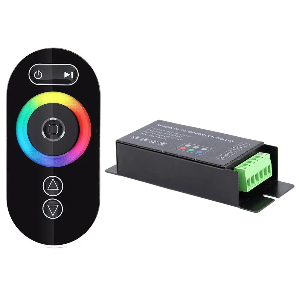7 Colors Backlit Touch Five Key RF Remote Touch Screen Dimmer RGB