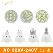 Lampada LED Lamp MR16 GU10 E14 E27 Bombillas Led light Spotlight 220V 3528SMD 48 60 80Leds White Lampara LED Spot Light Bulb
