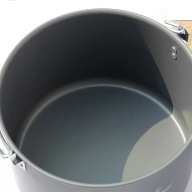 Alta capacidad de olla 8L para 6-8 personas Picnic al aire libre cocina utensilios de cocina colgando Pot Kettle de arce de fuego FMC-215 810G