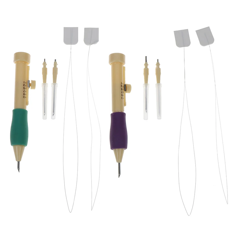

Magic Embroidery Pen Punch Needle Set 3 Needles 2 Threaders Sewing Craft Tools DIY Craft Knitting Sewing Tool for Embroidery