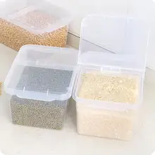 Кухня Организатор Пластиковые Продовольственной Коробка Для Хранения С Крышкой 4 КГ Малой Мощности Риса Ведро