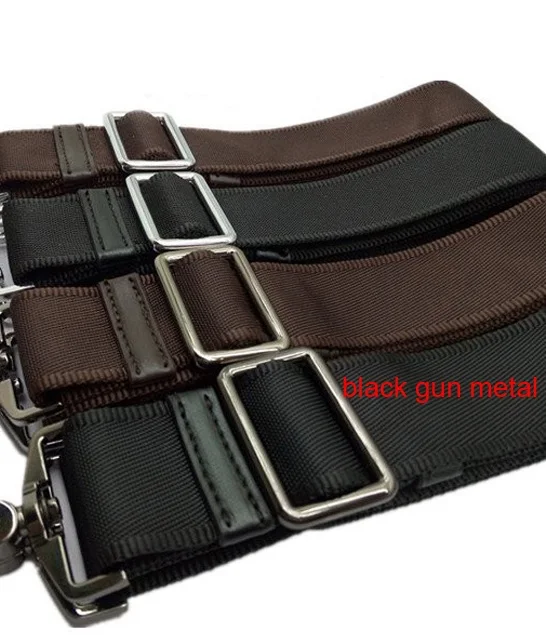 38 мм макс 30 кг сильный крюк нейлоновый ремень аксессуар, мужские сумки длинный плечевой ремень, мужской портфель сумка ремни, сумка для ремонта плечевой ремень - Цвет: black gun metal
