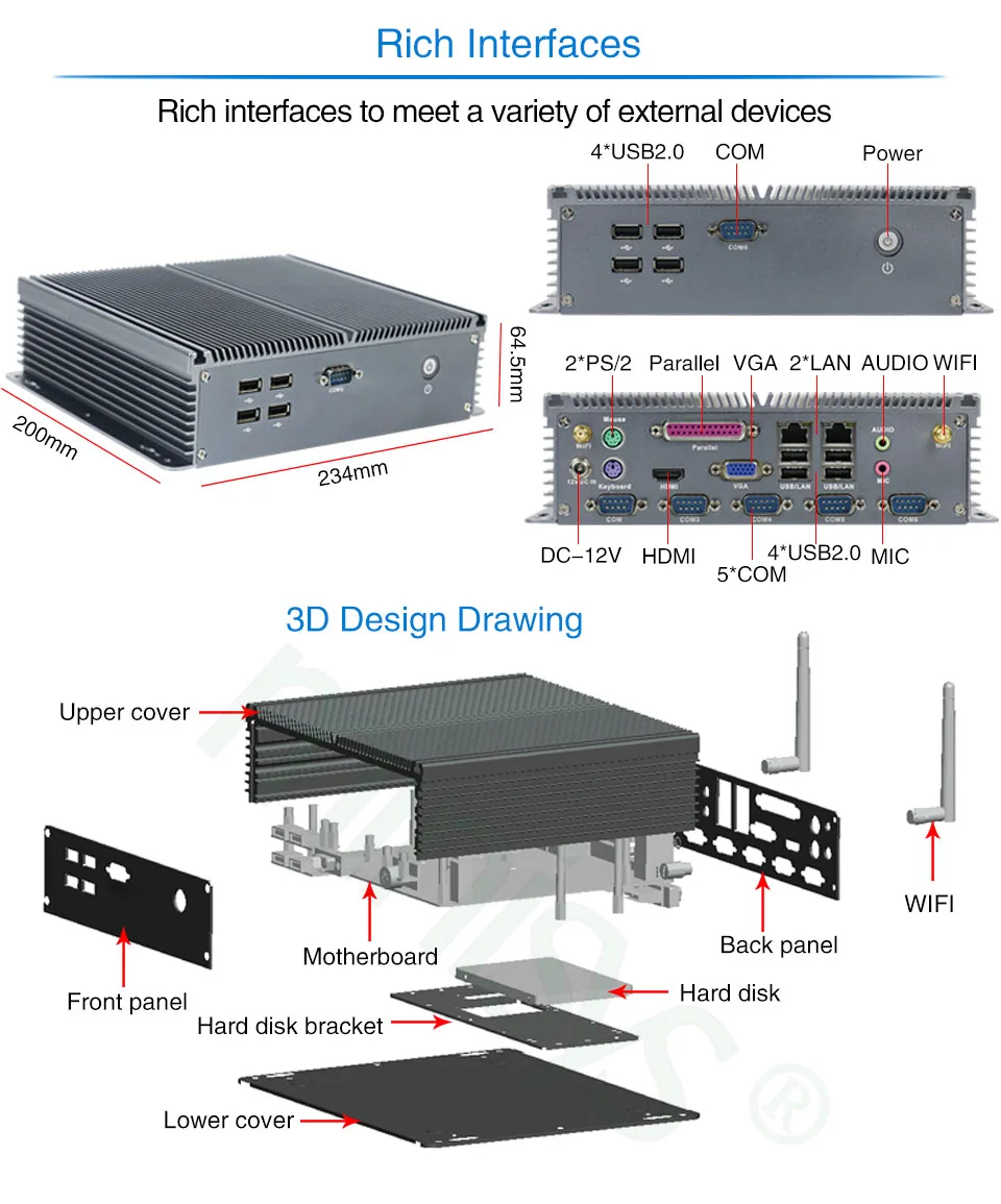 fanless industrial pc 13