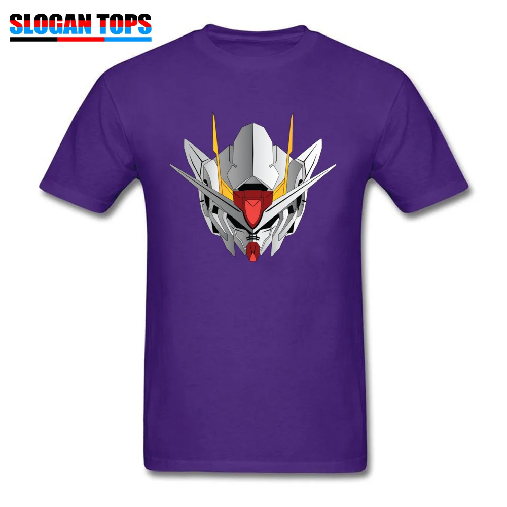 Exia Head Tshirts Retro Short Sleeve Comics Pure Cotton Crew Neck Mens T Shirt Leisure Tops Tees Thanksgiving Day Exia Head purple