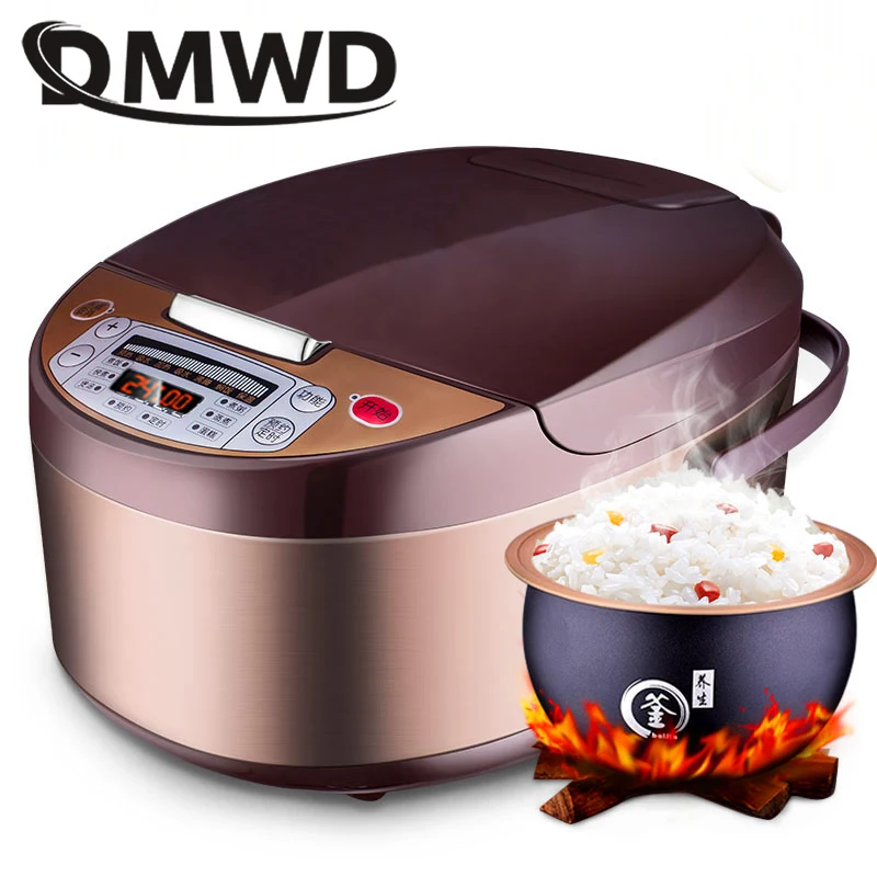 Мультифункциональная Автоматическая рисоварка DMWD 5L, антипригарная рисовая кастрюля для приготовления пищи, пароварка для приготовления пищи, супа, тушеного пирога, йогурта