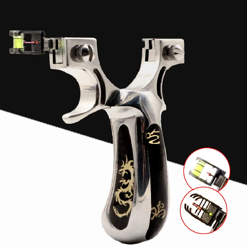 

Powerful Slingshot Hunting Stainless Steel Catapult Level Flat Rubber Band Outdoor Shooting Slingshot Hunting New