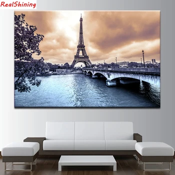 

5D Diy Diamond Painting Cross Stitch full Square Diamond Embroidery Paris scenery picture for room Decor H1397