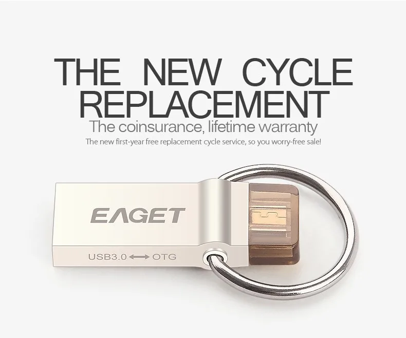 Официальный EAGET V90 USB флеш-накопитель OTG Смартфон флеш-накопитель Micro USB флешка USB 3,0 высокоскоростной 64 ГБ флеш-накопитель USB флешка