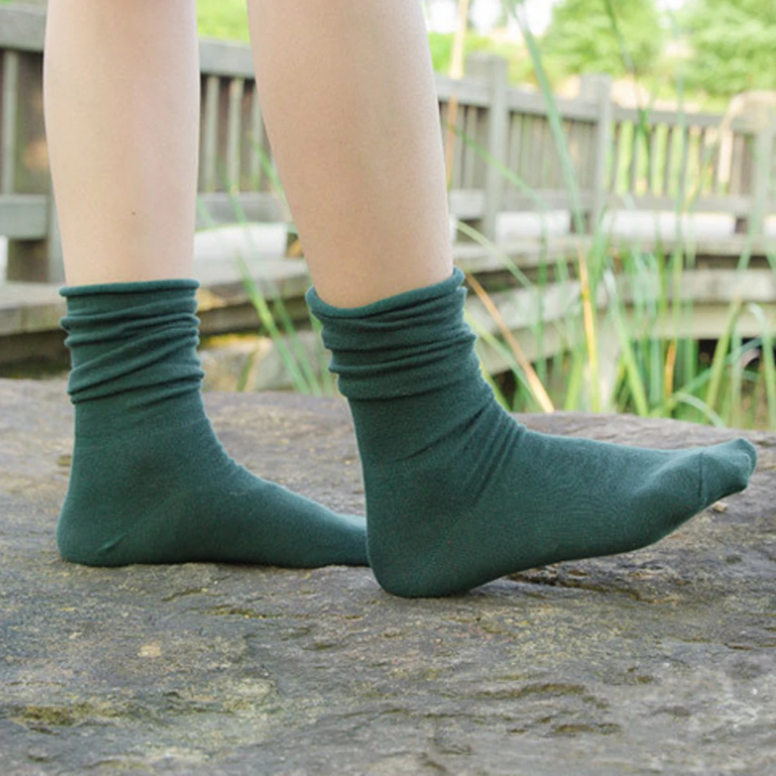 Japanese High School Socks Girls Funny Plain Candy Color Cotton Socks