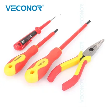 

4PCS VDE Electricians Precision Screwdriver Set Insulated Tool 1000V Safe Tester Pen Plumbing Multitool Wire Stripper