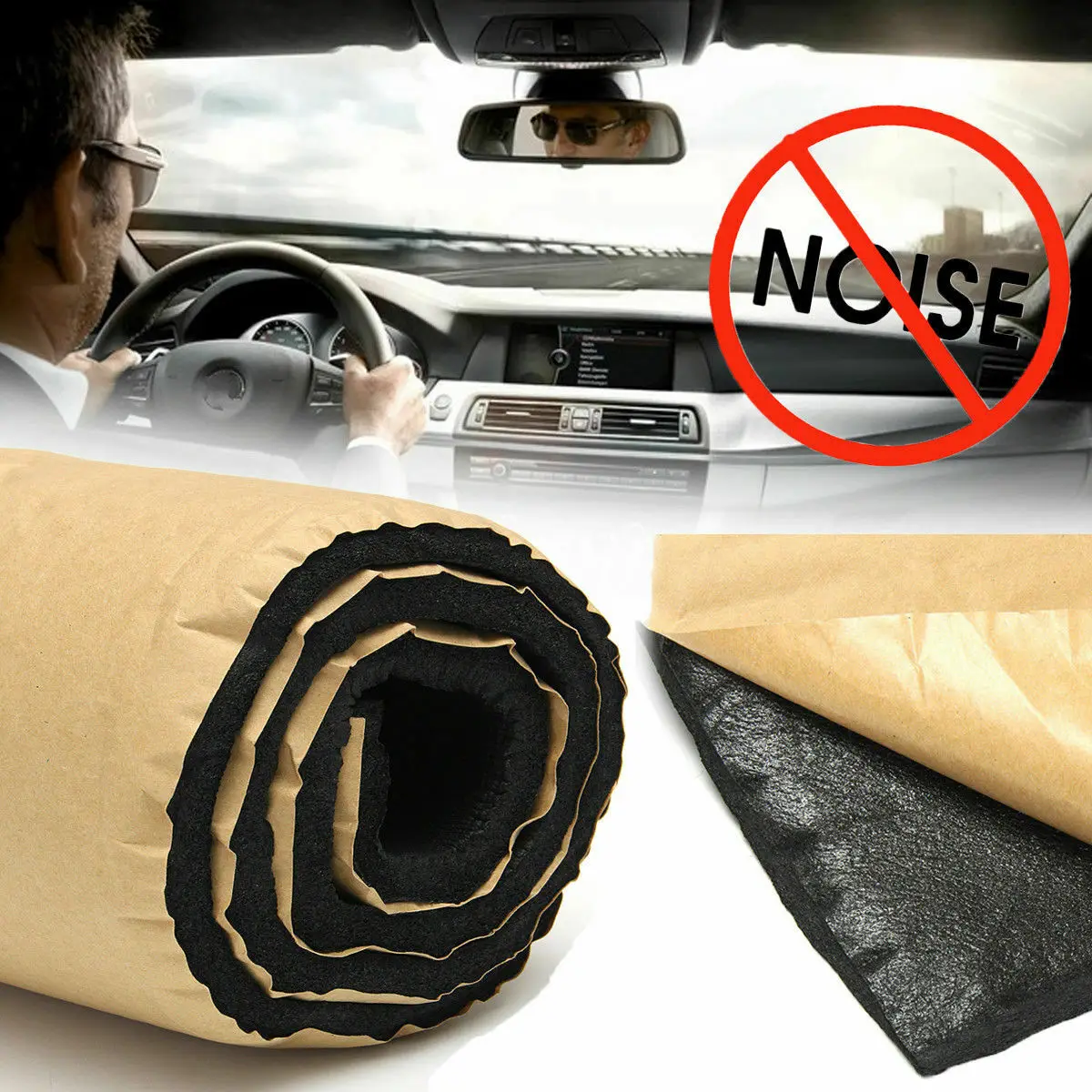 

1x0.5m 10mm Car Sound Deadening Heat Insulation Closed Foam Mat Proofing Carpet Heat Sound Deadener Insulation Mat Car Styling