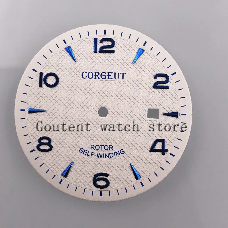 35,6 мм Corgeut часы с белым циферблатом Fit parnis мужские часы ETA 2836 Miyota 8215 8205 821A движение