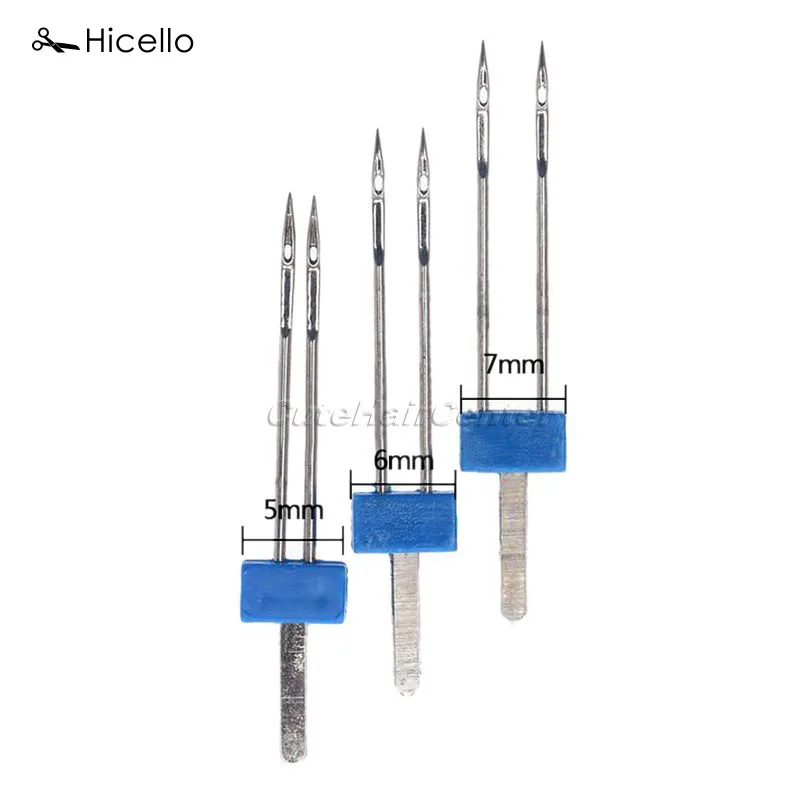 

Hicello 3Pcs/lot Sewing Machine Needles Double Twin Steel Needles Pins Cloth Decor Needlework Craft Size 2.0/90-3.0/90-4.0/90