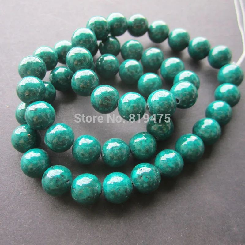 

6mm 8mm 10mm Riverstone beads Dyed Teal Green Color Round Fashion beads for jewelry making