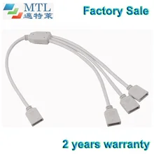 RGB 4 контактный сплиттер кабель 1 способ до 3 способов контактный разъем, 50 шт./лот, для RGB светодиодный ленты 10 мм PCB, с фабрики