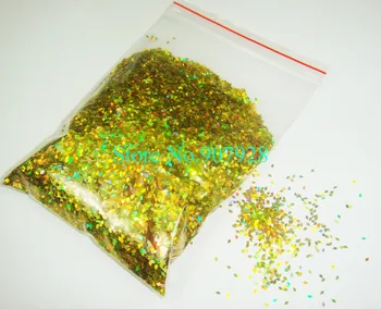 

Free Shipping-50g/bag Laser Gold Dazzling Diamond Glitter Paillette Spangles Shape for DIY Nail Art Decoration-Wholesales