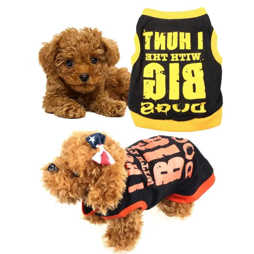 New Qualified Dog T Shirt Pet Clothes Apparel Vest Costumes Summer BIG