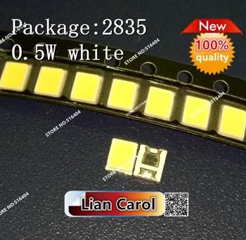 

100pcs SMD LED 2835 White Chip 0.5W 3V 150mA 50-55LM Ultra Bright SMT 0.5 W Watt Surface Mount PCB LED Light Emitting Diode Lamp