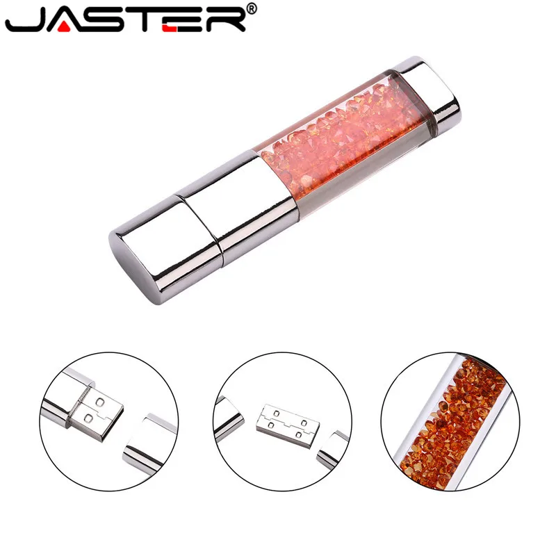 

Free Shipping Crystal Diamond box pendrive 8gb 16gb 32gb cap USB Flash Drive case memory stick lovely gift for girls lover