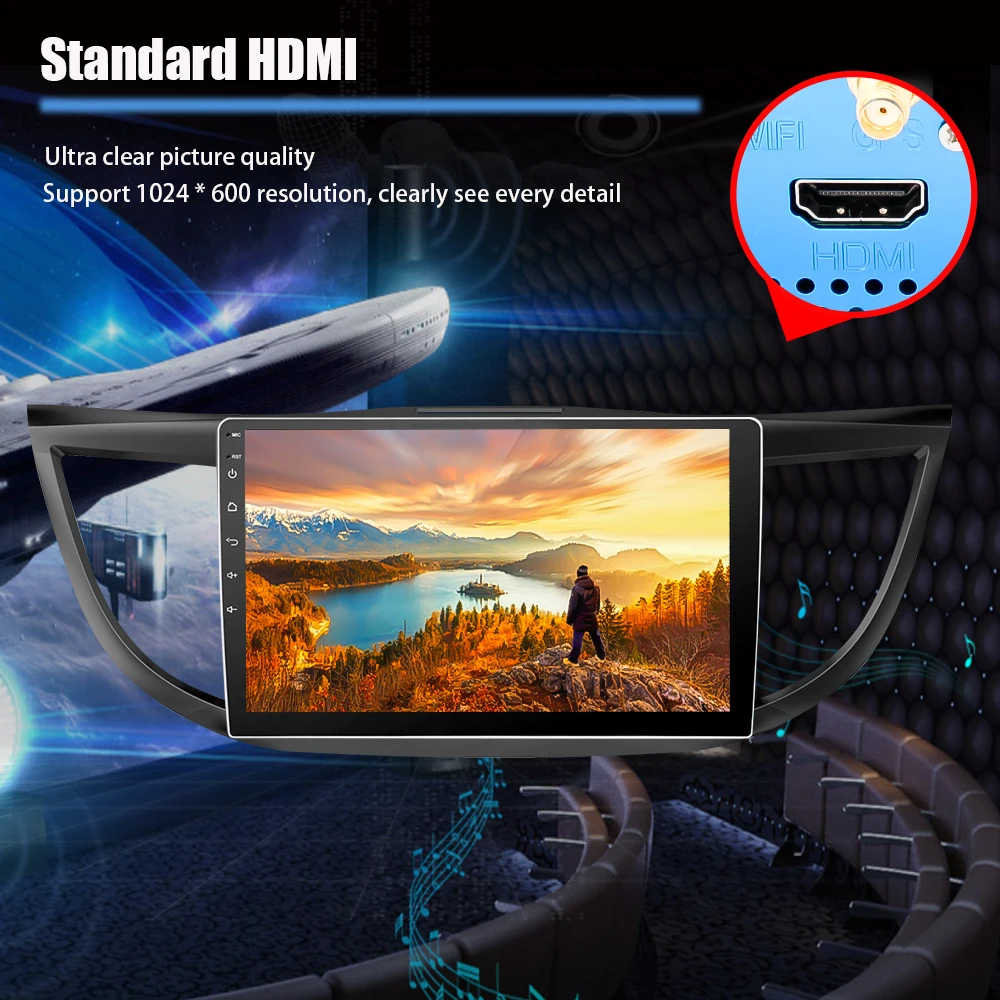 Flash Deal Eunavi 4G+32G Android 9.0 4G Car Radio Multimedia Audio Player Navigation GPS 2Din For Honda CRV 2012 2013 2014 2015 2016 PX6 3