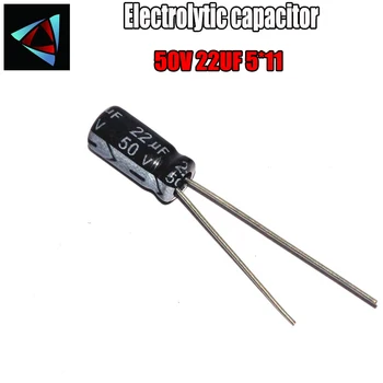 

26PCS Higt quality 50V 22UF 5*11mm 22UF 50V 5*11 Electrolytic capacitor