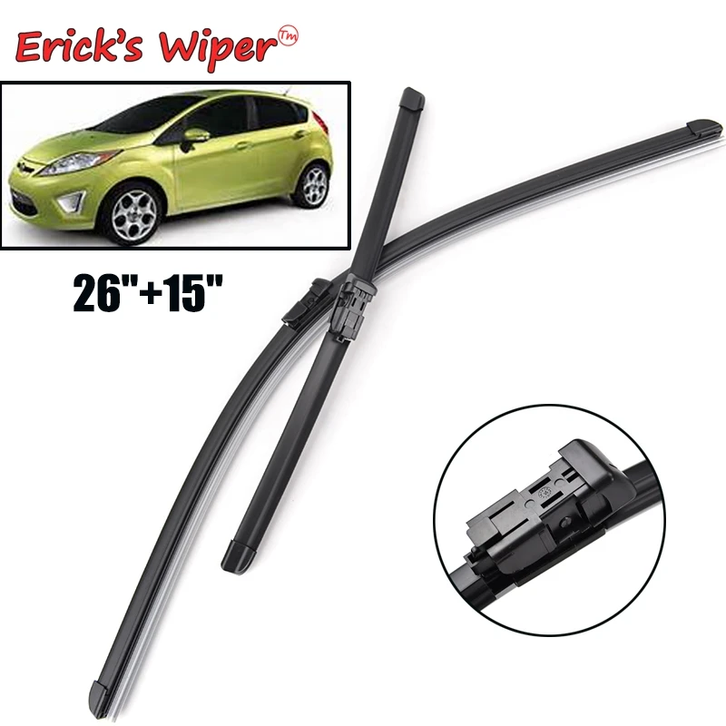 

Erick's Wiper Front Wiper Blades For Ford Fiesta 2008 - 2017 Windshield Windscreen Front Window 26"+15"