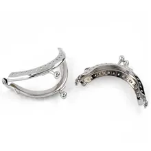 10Pcs Silver Tone DIY Coins Purse Bag Metal Arc Frame Kiss Clasp Lock Handbag Handle 7x5cm 10Pcs Silver Tone DIY Coins Purse Bag Metal Arc Frame Kiss Clasp Lock Handbag Handle 7x5cm