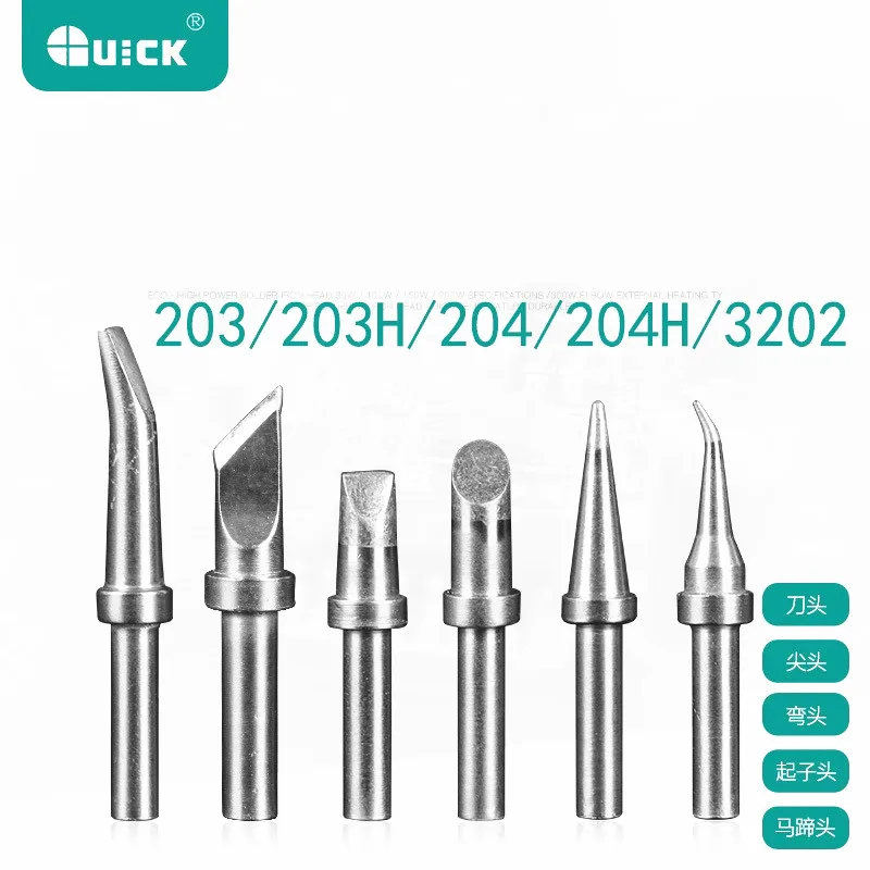 , Quick Soldering Tip Straight Pencil Tip Diameter 0.5 mm for Soldering Station 3202/376D/TS2200 200-B 