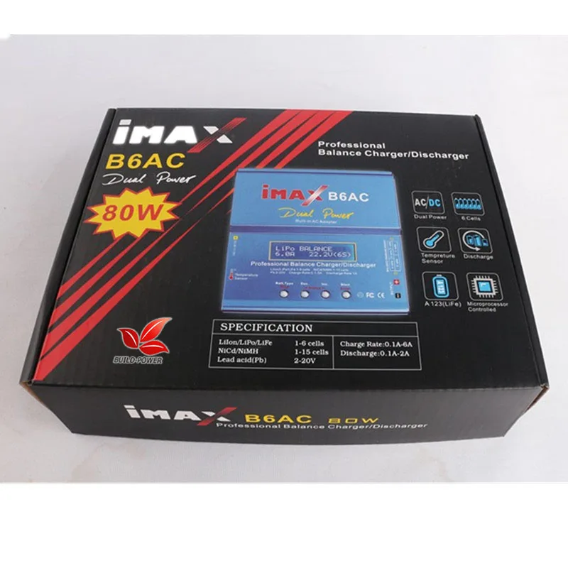 iMAX B6 AC 80 Вт B6AC Lipo NiMH 3 S/4S/5S RC батарея баланс зарядное устройство+ ЕС/США Разъем питания провода