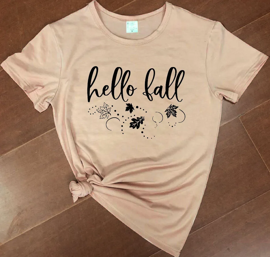 

Hello Fall t Shirt graphic women fashion slogan grunge tumblr party new season party hipster tees vintage gift quote goth tops