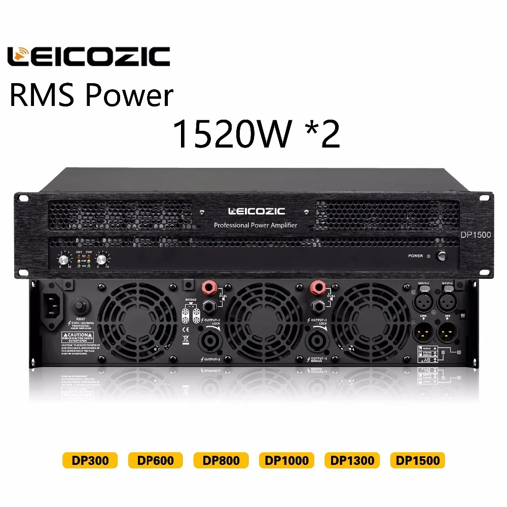 Leicozic DP1500 High Power Amplifier 1520W+1520W
