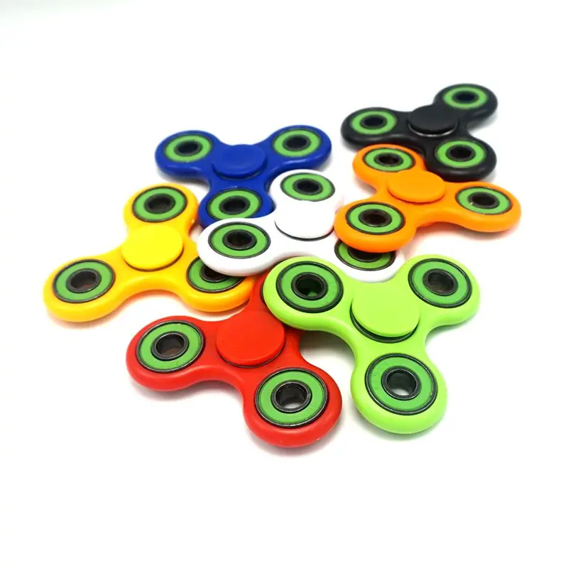 30pcs Green bearing Fidget Spinner Tri Spinner Plastic EDC Hand Spinner For Autism and ADHD