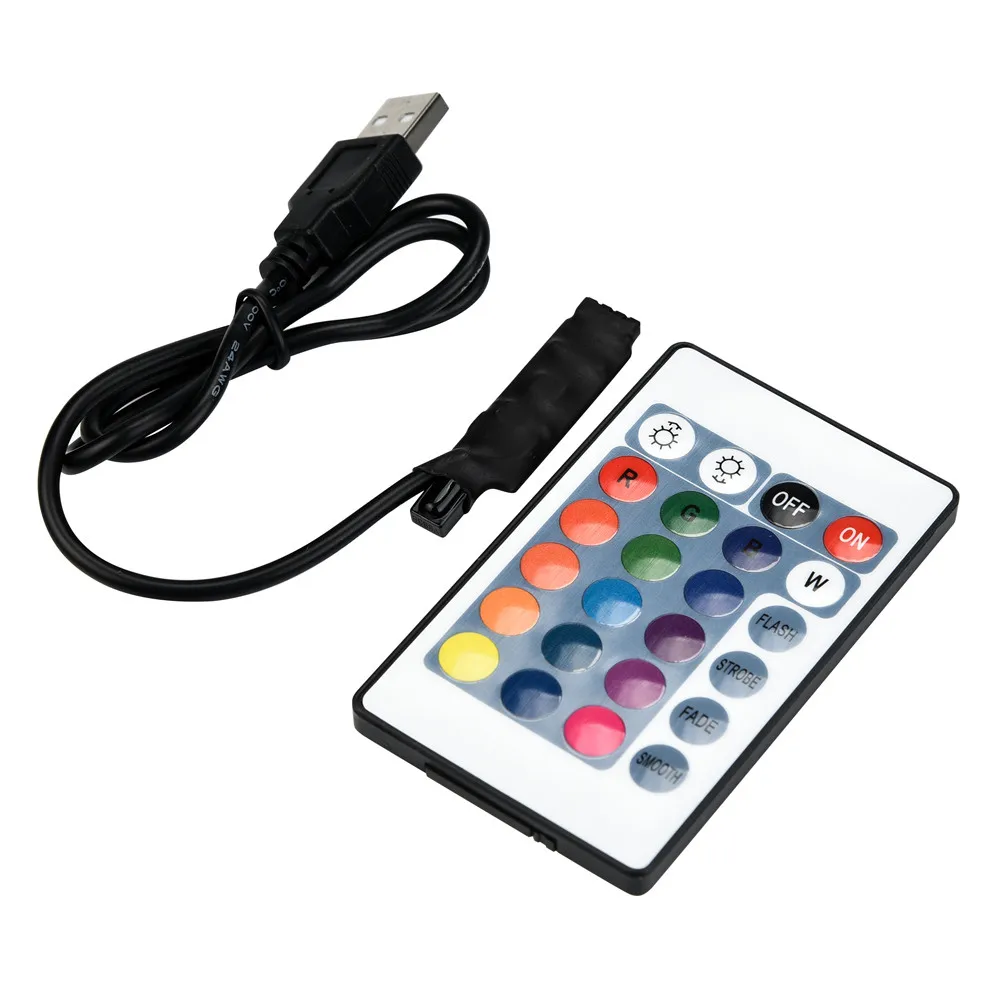 50 см/100 см/200 см USB Светодиодная лента для телевизора с задней лампой 5050RGB изменение