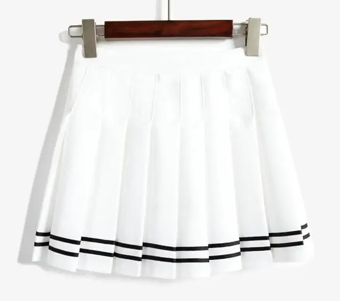 Для женщин Kawaii Винтаж AA Высокая Талия Женская плиссированная юбка японский Harajuku Британский симпатичный стиль преппи юбки для Для женщин - Цвет: Бежевый