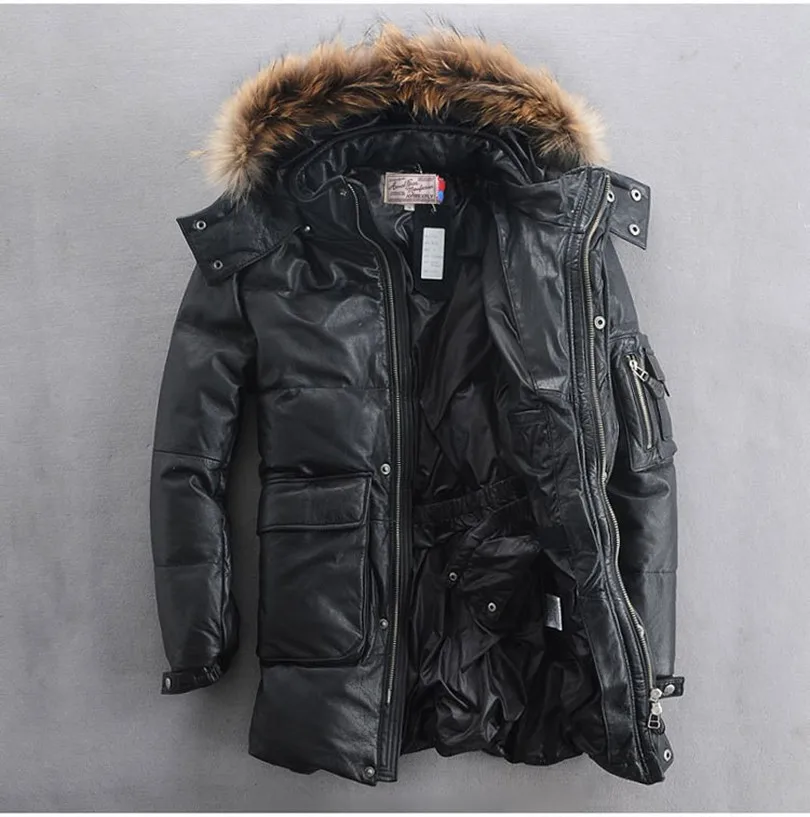 Кожаный Пуховик Мужской Зимний С Капюшоном Купить