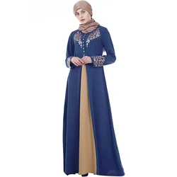 Women's Muslim Dress Gold Stamping Printing Abaya Long Sleeve Robe Dubai Islam Ramadan Party Prayer Kaftan Turkish Dresses Women's Muslim Dress Gold Stamping Printing Abaya Long Sleeve Robe Dubai Islam Ramadan Party Prayer Kaftan Turkish Dresses