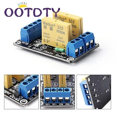 

2 Channel SSR Solid State Relay High-low Trigger 5A 3-32V For R3 New