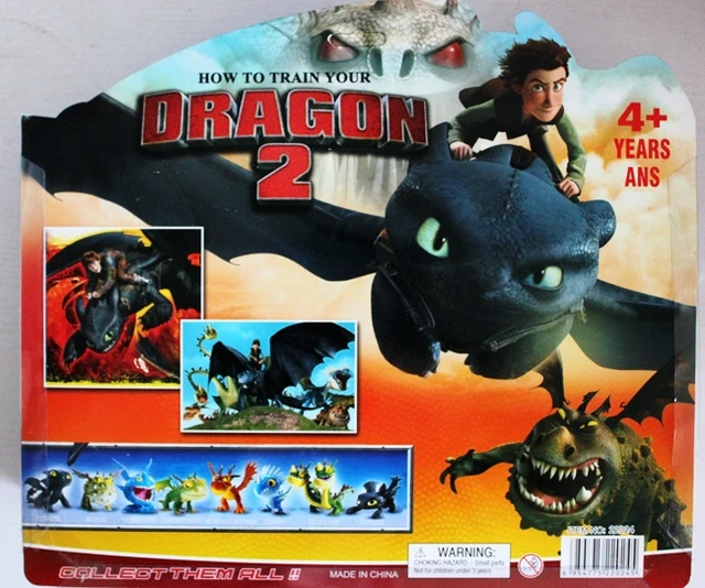 8pcs/set How to Train Your Dragon 2 PVC Action Figures Night Fury Toothless  Dragon Toys