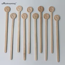 100 коктейли Напитки мешалки лес диких вечерние пользовательские деревянные размешиватели напитков баров Свадьбы вечерние украшения свадебные Приём