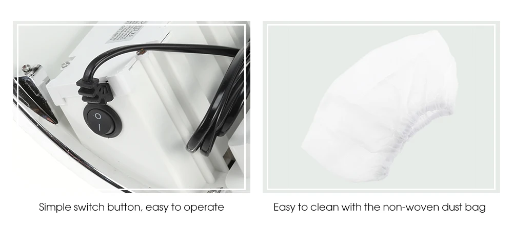 Powerful Nail Dust Suction Collector with 3 Fan Vacuum Cleaner Manicure Tools Machine with 2 Dust Collecting Bags 10