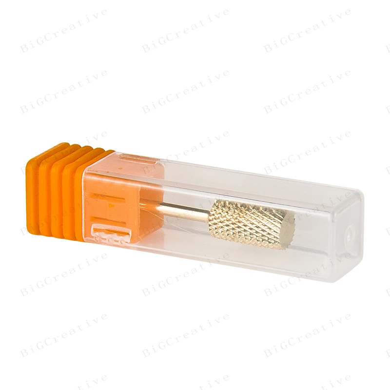 

3 pcs Durable Efficient Cylinder Cylindrical Bit Sanding Carbide Nail Drill Golden Color Manicure Hot Gift