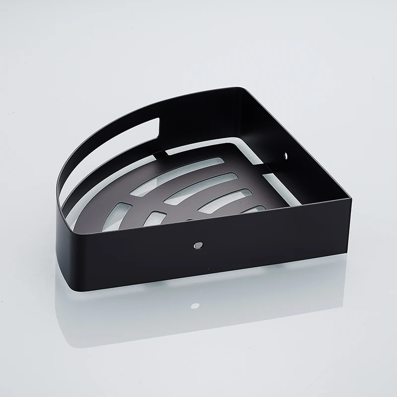 Günstig Edelstahl 304 Schwarz bad ecke regal dusche zimmer rack für körper waschen flasche wc ecke tisch regal rack halter