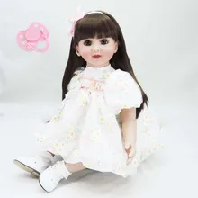 60 см силиконовая кукла-Реборн, игрушка, Реалистичная, 24 дюйма, виниловая, принцесса, малыши, девочка, младенцы, кукла, Реалистичная, подарок на день рождения ребенка